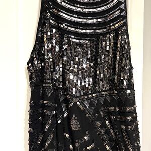 Express black Sequin top